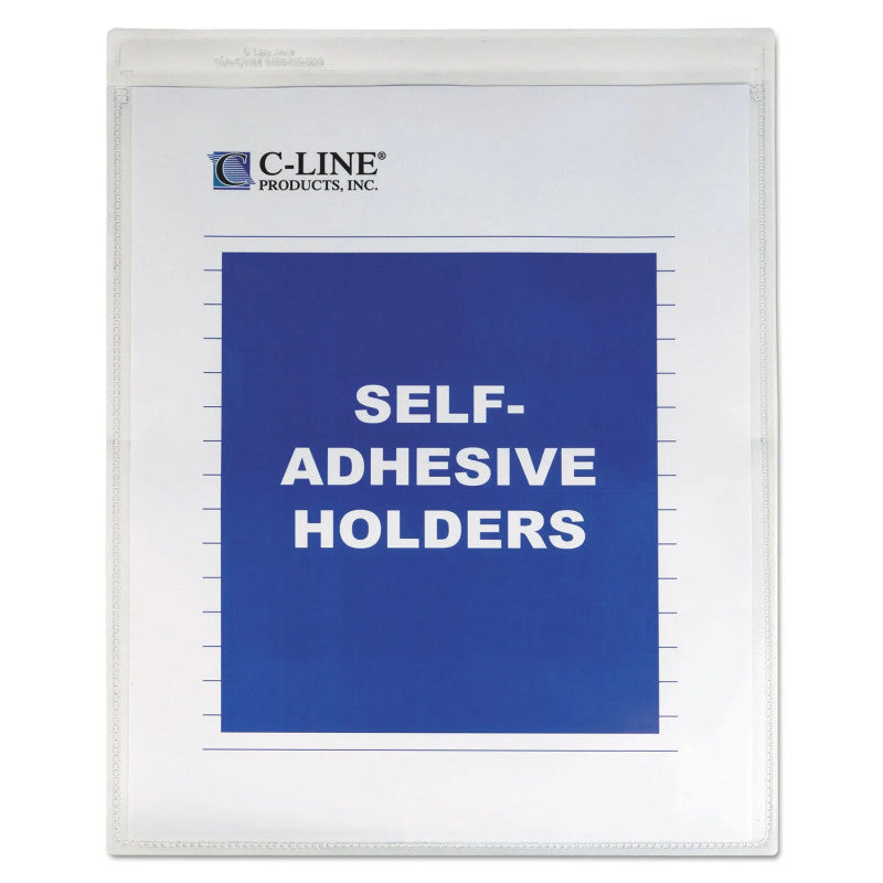 C-LINE - Self-Adhesive Shop Ticket Holders, 9 x 12, Box of 50