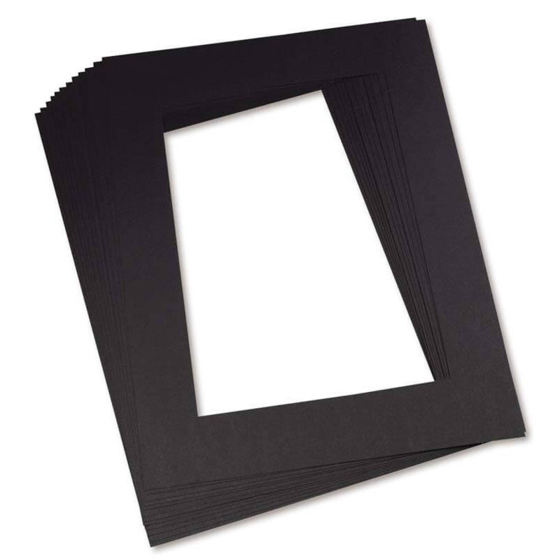 PACON - Pre-Cut Mat Frames, Black, 12" x 18", 12 Frames