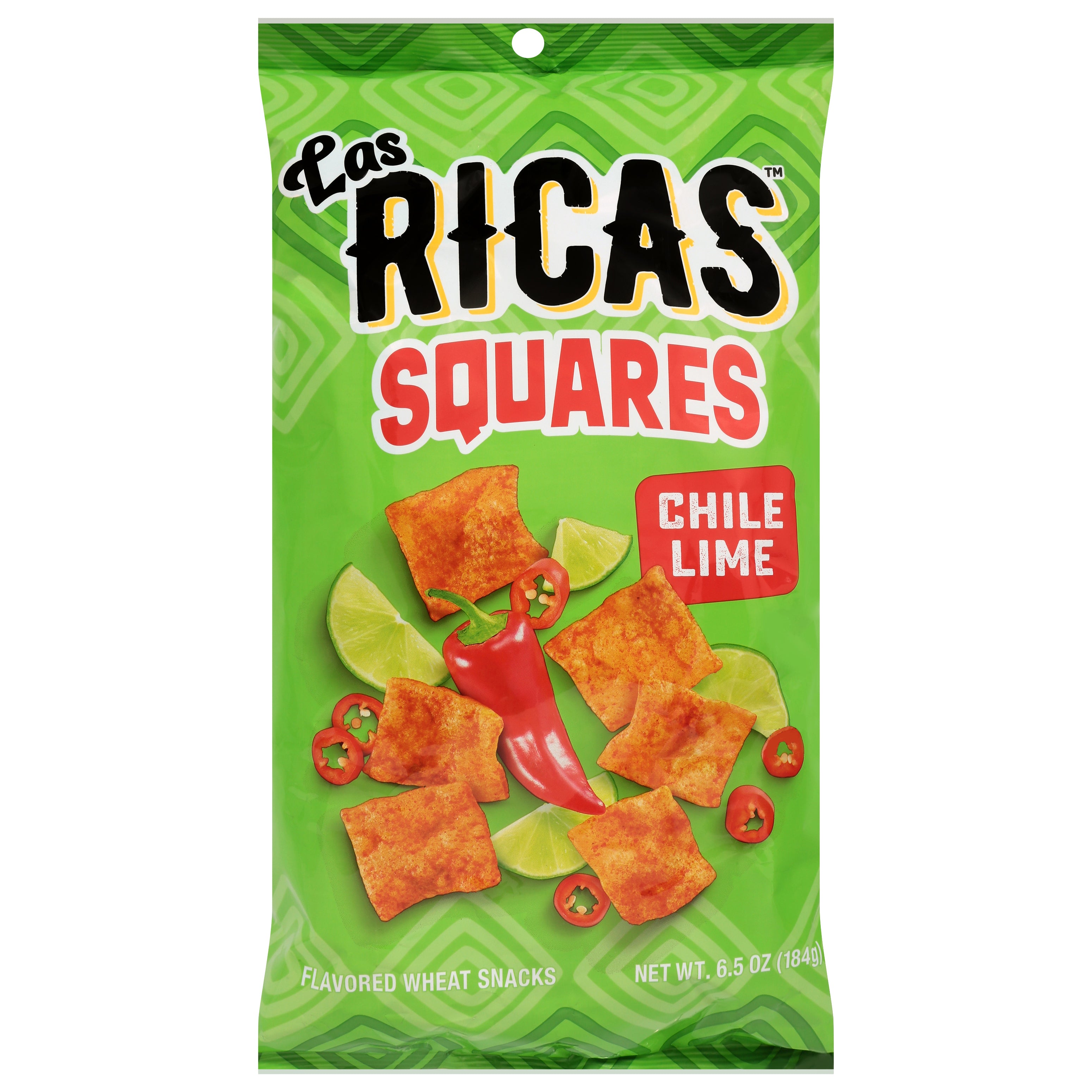 Las Ricas Squares Chile Lime Snacks 6.5 oz - Case of 9