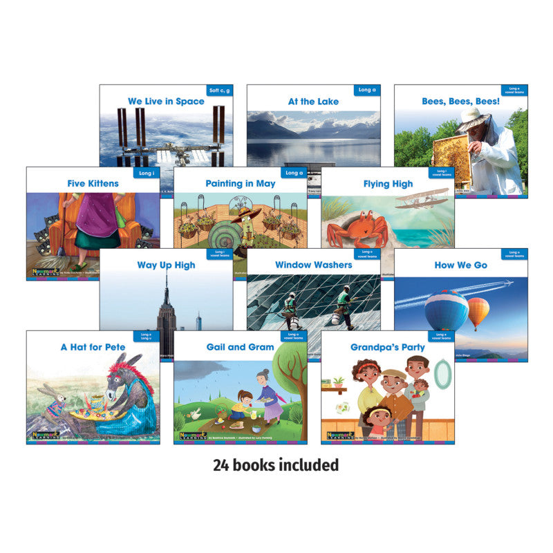 NEWMARK LEARNING - Decodable Readers Grade 1 Long Vowels, 24 Books