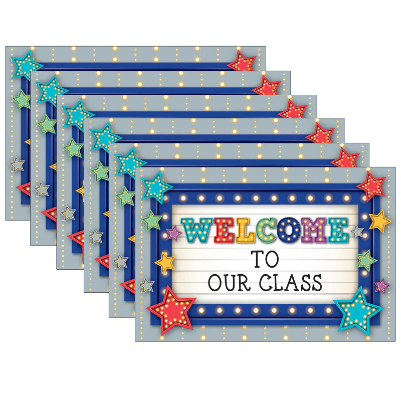 TEACHER CREATED RESOURCES - Marquee Welcome Postcards, 30 Per Pack, 6 Packs