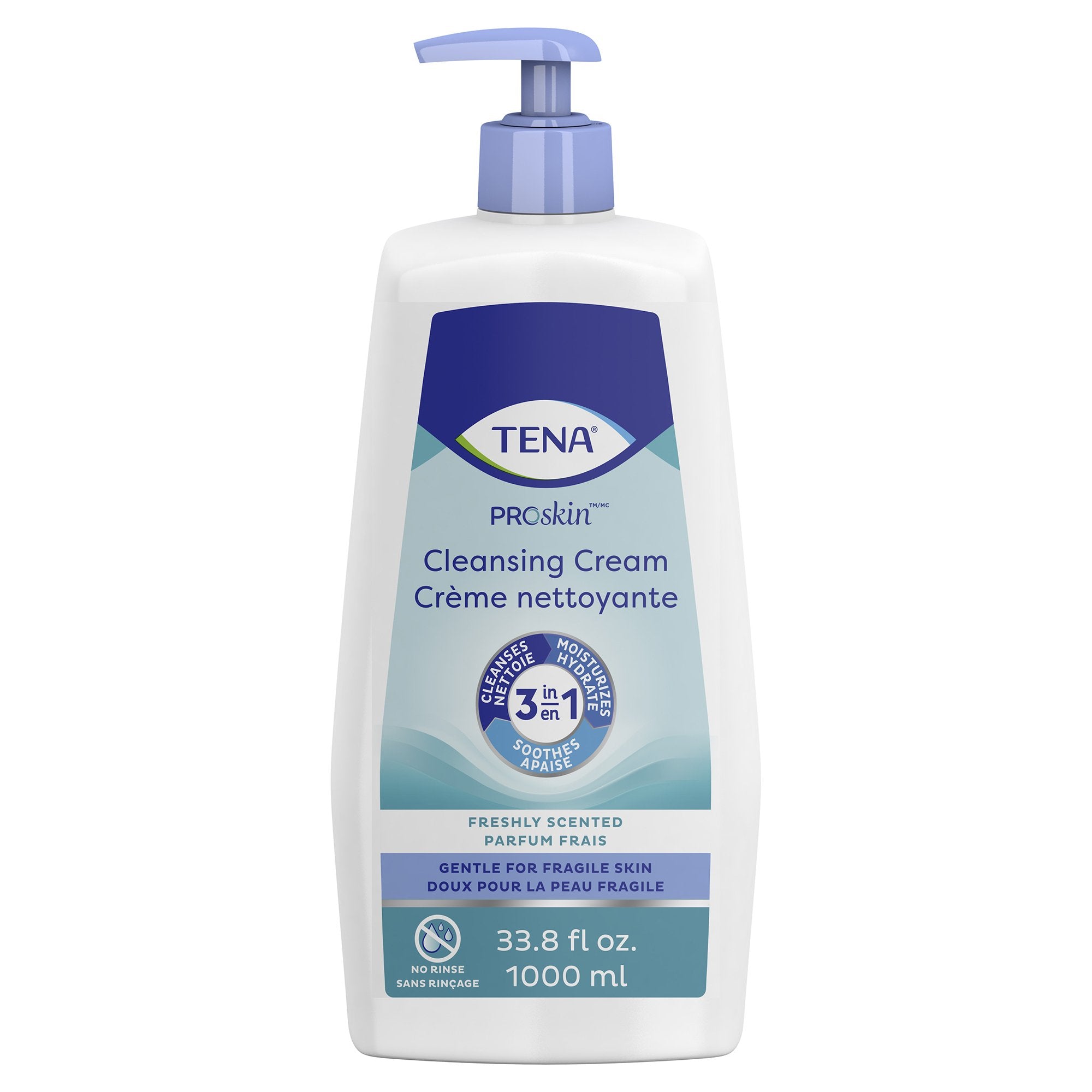 Essity HMS North America Inc - Rinse-Free Body Wash TENA® ProSkin™ Cleansing Cream Cream 33.8 oz. Pump Bottle Mild Scent [8/CS]