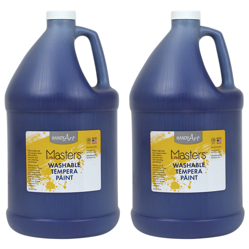 HANDY ART - Little Masters® Washable Tempera Paint, Violet, Gallon, Pack of 2