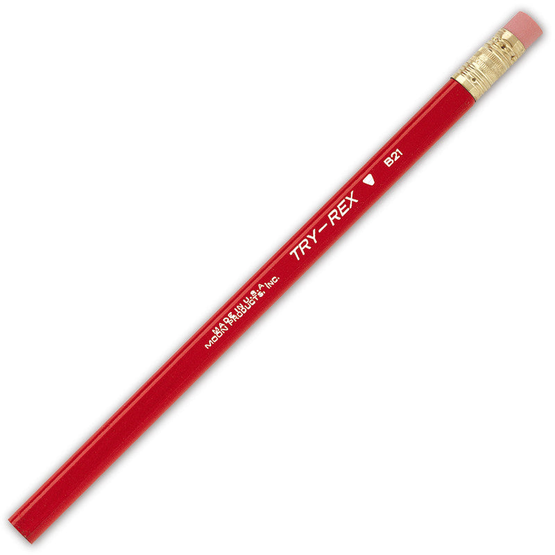 MOON PRODUCTS - Try Rex® Pencil, Jumbo With Eraser, 12 Per Pack, 3 Packs