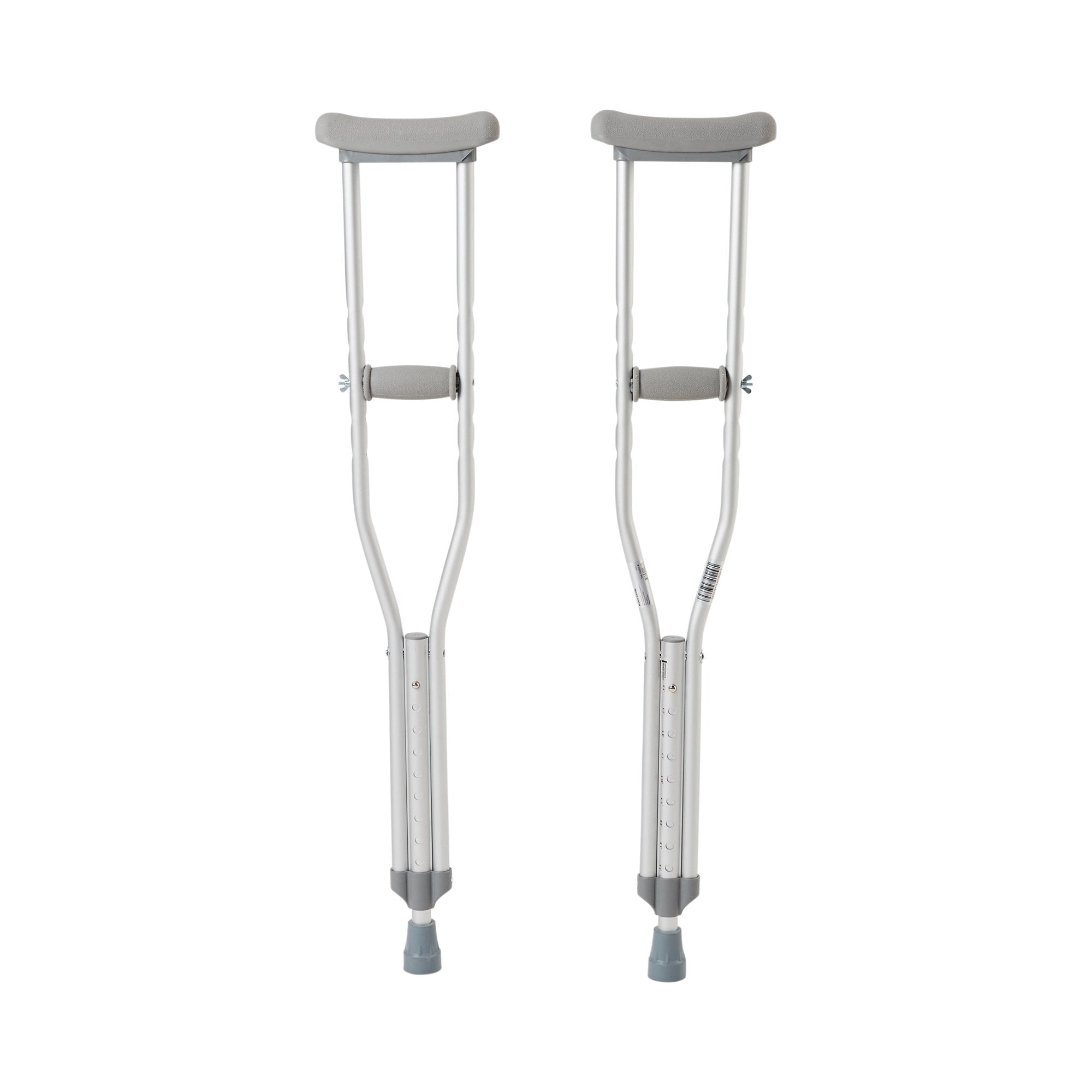 McKesson Brand - Underarm Crutches McKesson Youth 4 Foot 6 Inch to 5 Foot 2 Inch User Height Aluminum Frame 350 lbs. Weight Capacity [1/PR]