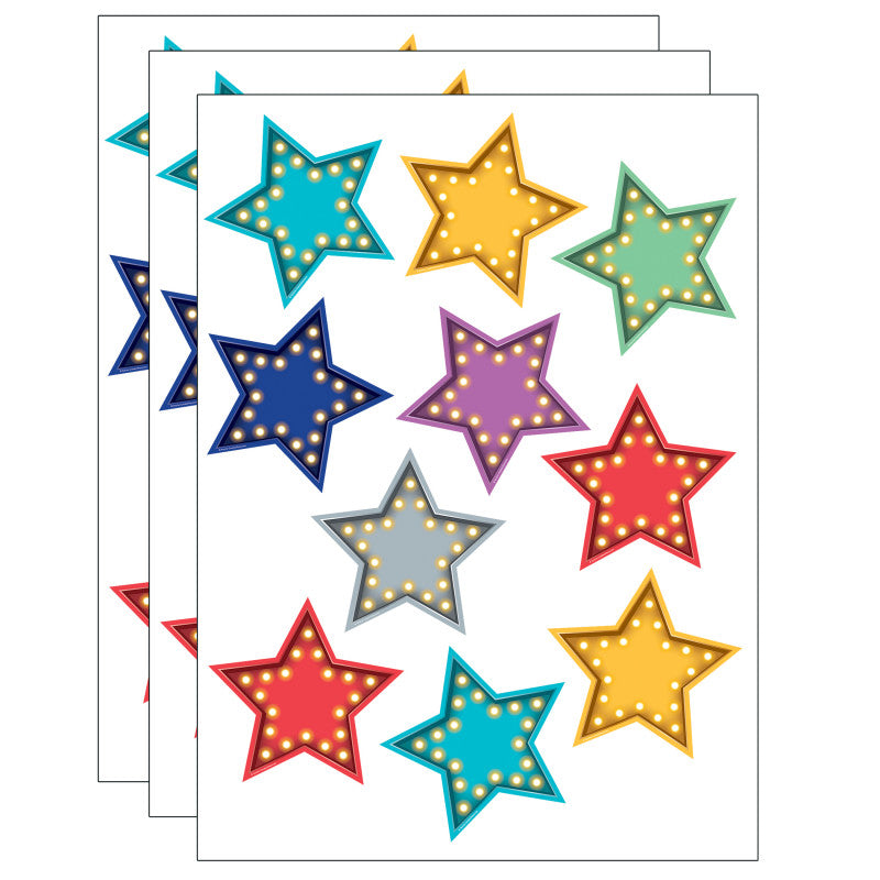 TEACHER CREATED RESOURCES - Marquee Stars Accents, 30 Per Pack, 3 Packs