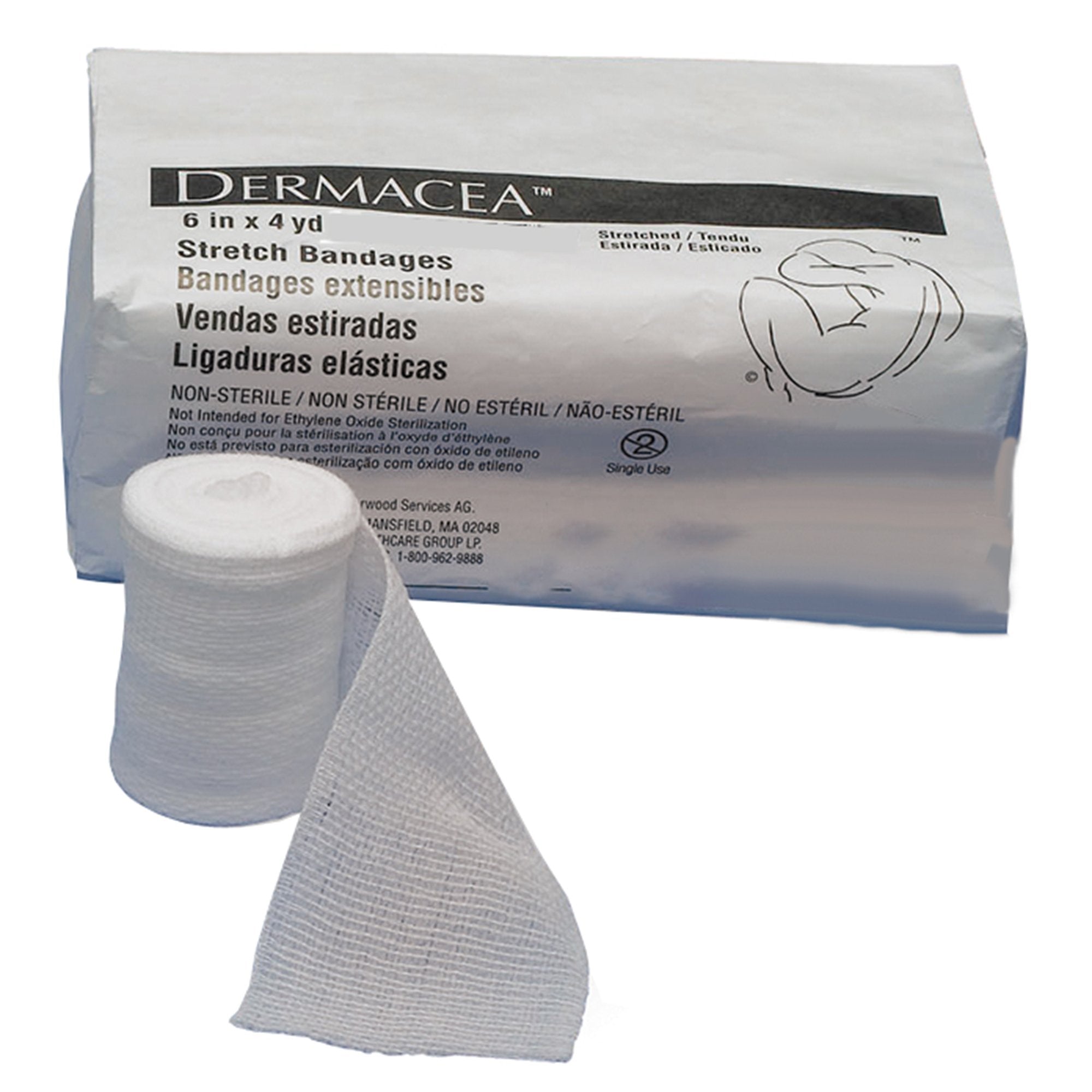 Cardinal - Conforming Bandage Dermacea™ 6 Inch X 4 Yard 1-Ply Sterile 1 per Pack [4/CS]