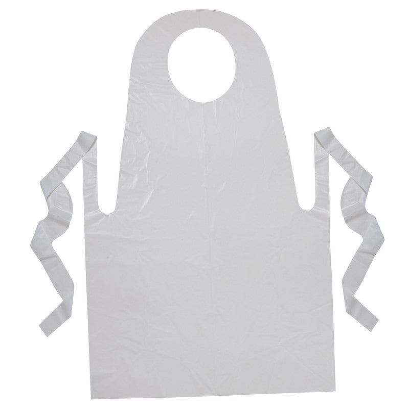 CREATIVITY STREET - Youth Disposable Aprons, White, 24" x 35", 100 Count