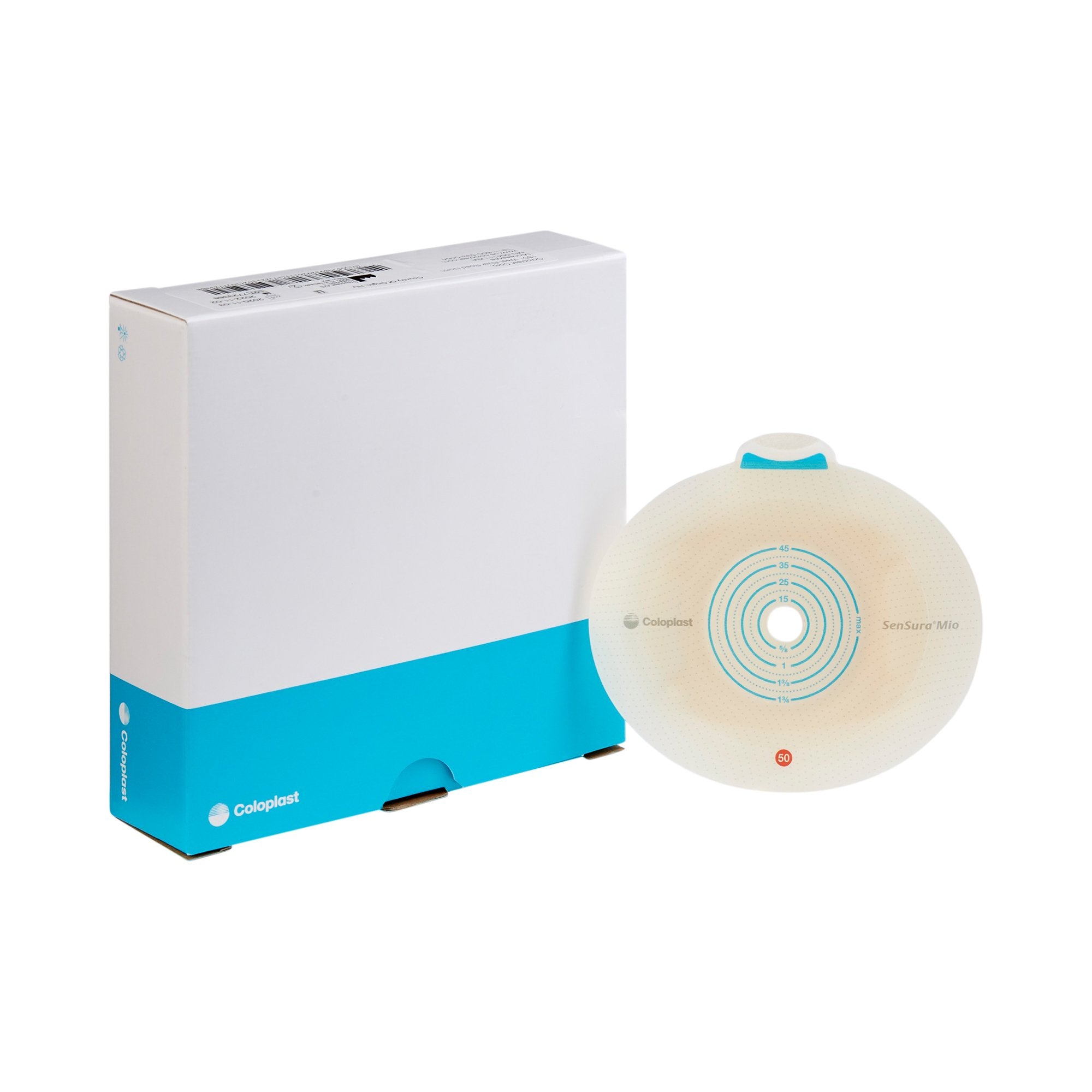 Coloplast - Ostomy Barrier SenSura® Mio Click Trim to Fit, Extended Wear Elastic Adhesive 50 mm Flange Red Code System 10 to 45 mm Opening [5/BX]