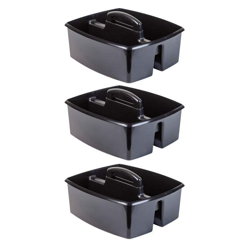 STOREX - Large Caddy, Black, Pack of 3