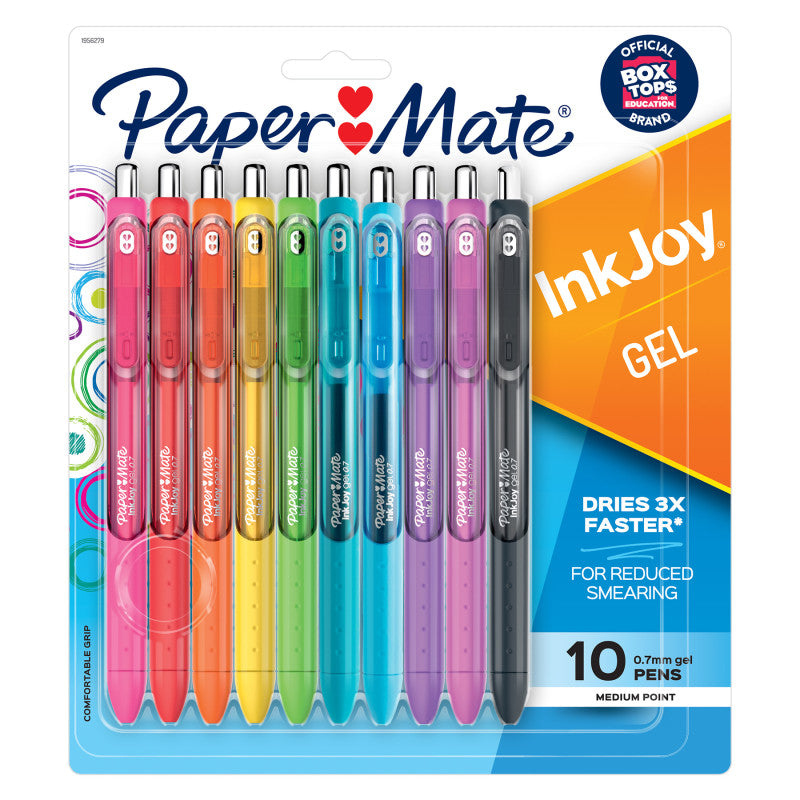 PAPER MATE - InkJoy Gel Pens, Medium Point, Assorted, 10 Count