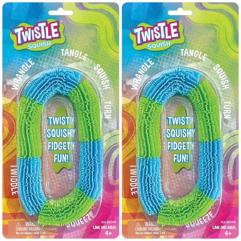 TEACHER CREATED RESOURCES - Twistle Squish, Aqua & Lime, Pack of 2