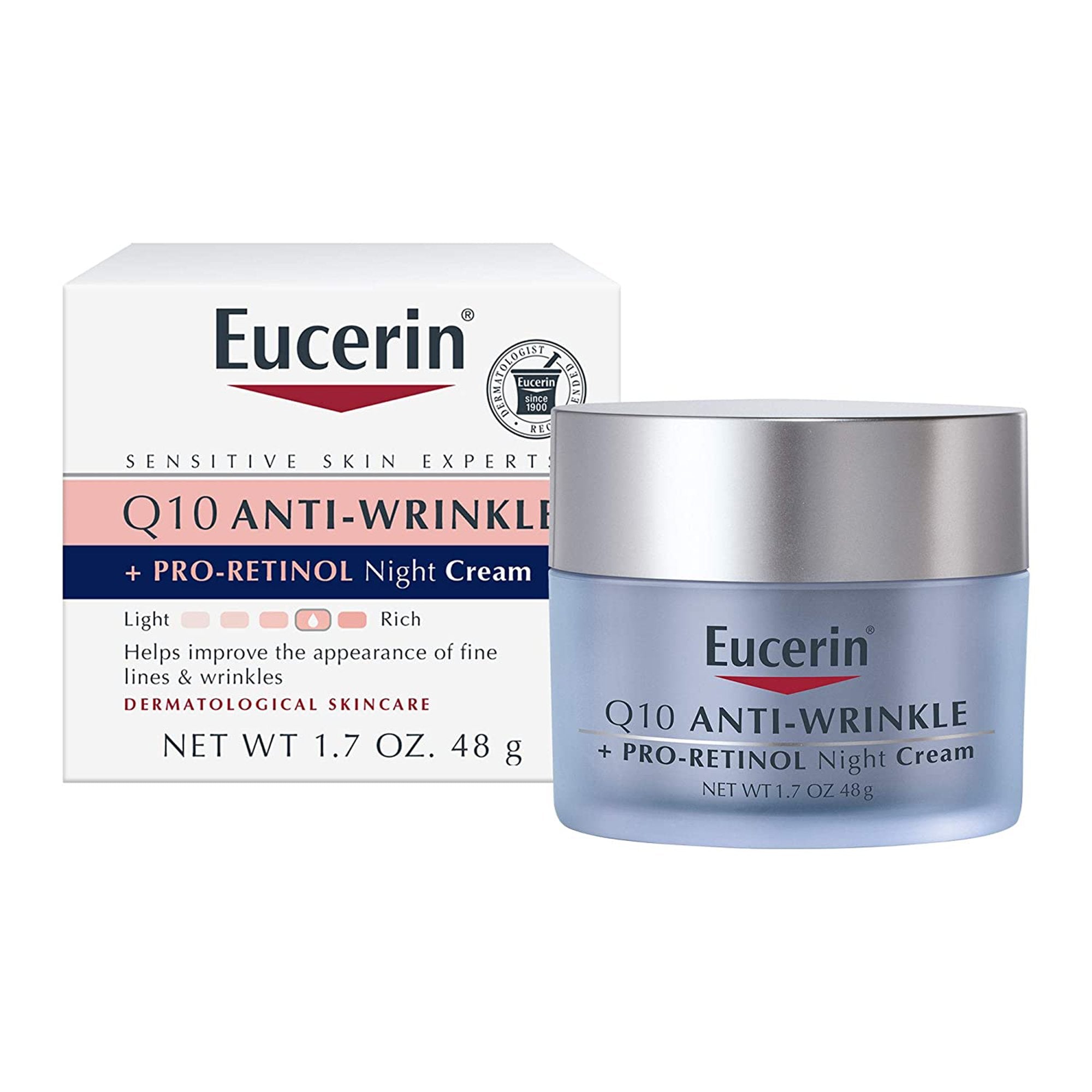 Beiersdorf - Facial Moisturizer Eucerin® Q10 Anti-Wrinkle Night Cream + Pro-Retinol 1.7 oz. Jar Unscented Cream [1/EA]