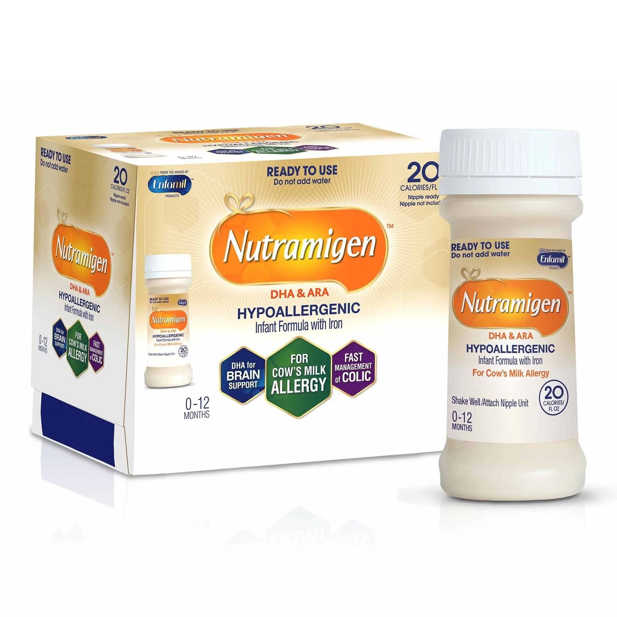 Mead Johnson - Infant Formula Nutramigen® Unflavored 2 oz. Bottle Liquid Iron Cow's Milk Allergy [48/CS]