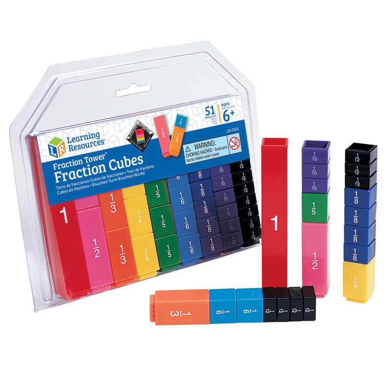LEARNING RESOURCES - Fraction Tower® Cubes: Fraction Set
