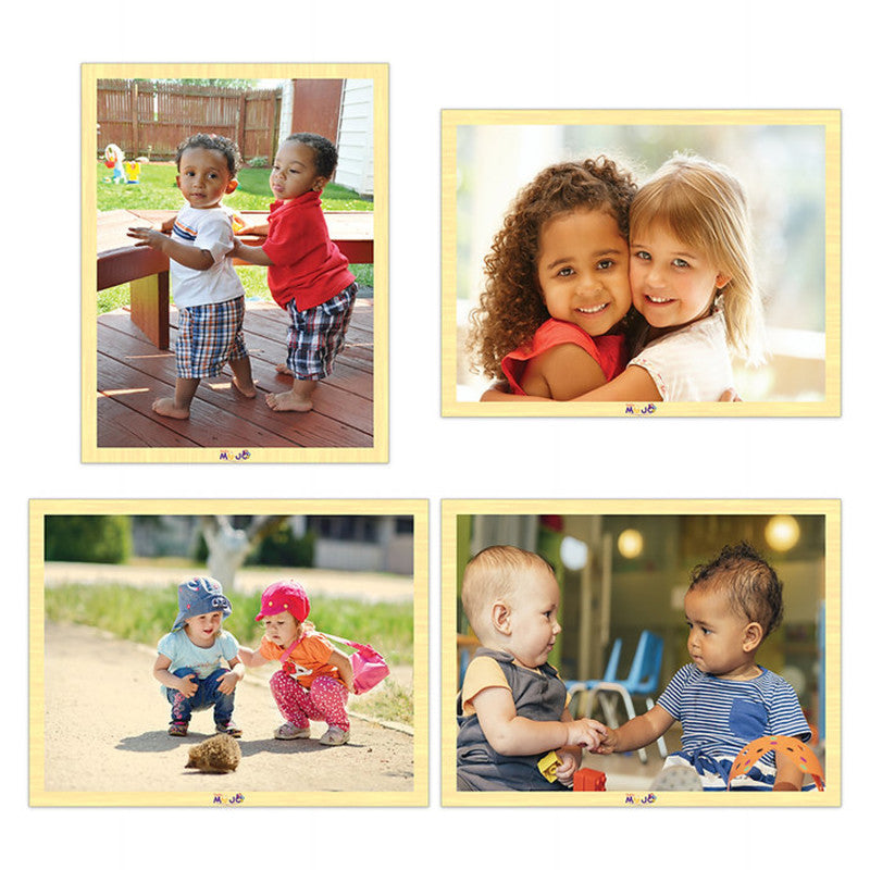 MOJO - Friends Forever Wooden 4-Puzzle Set