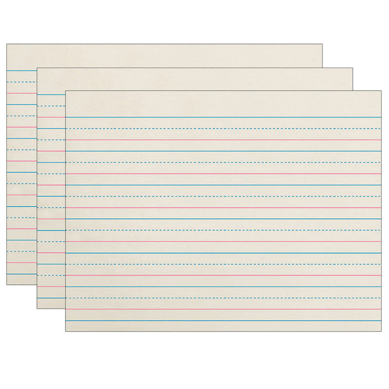 ZANER-BLOSER - Newsprint Handwriting Paper, Dotted Midline, Grade K, 3/4" x 3/8" x 3/8" Ruled Long, 10-1/2" x 8", 500 Sheets Per Pack, 3 Packs