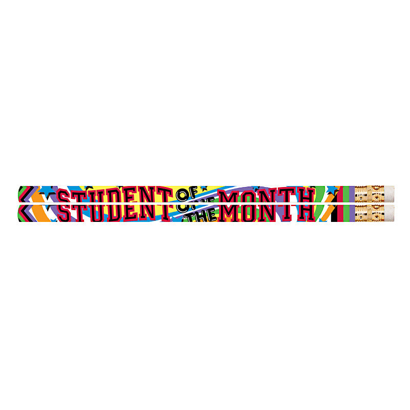 MUSGRAVE PENCIL COMPANY - Student of the Month Motivational Pencil, Pack of 144 (MUS2475G)