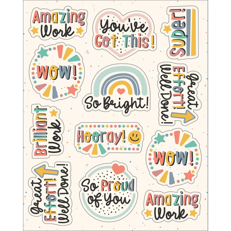 CARSON DELLOSA EDUCATION - We Belong Motivators Shape Stickers, 72 Per Pack, 12 Packs