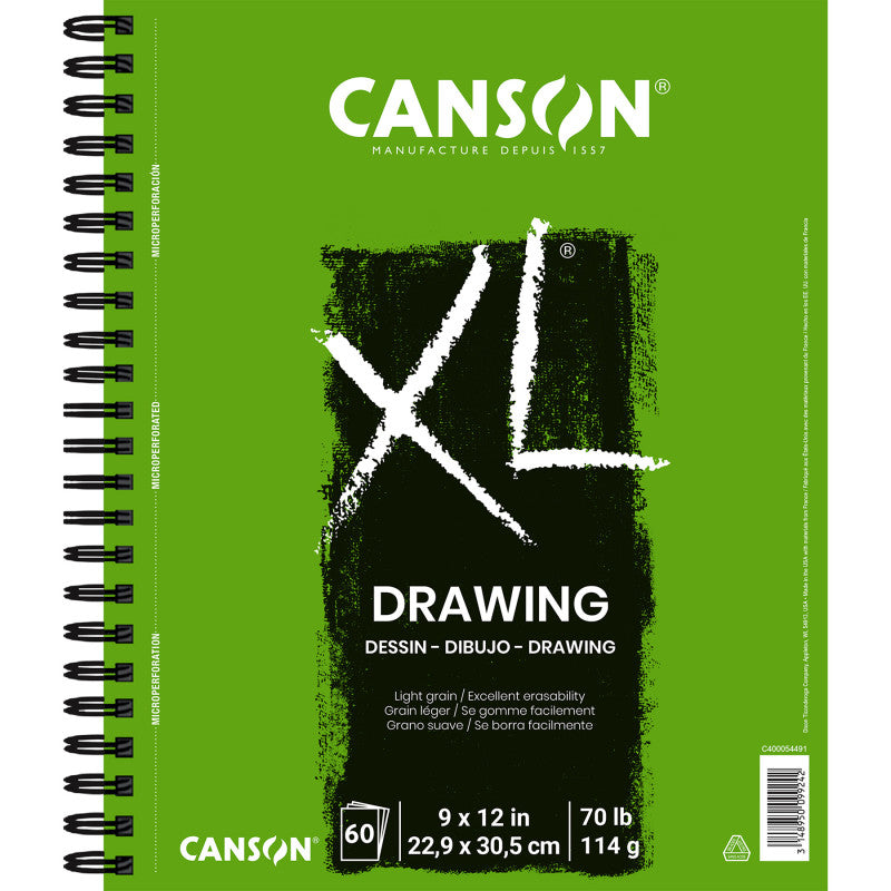 XL Series Drawing Pad, Side Wire Binding, 60 Sheet, 9x12 inch, 1 Count