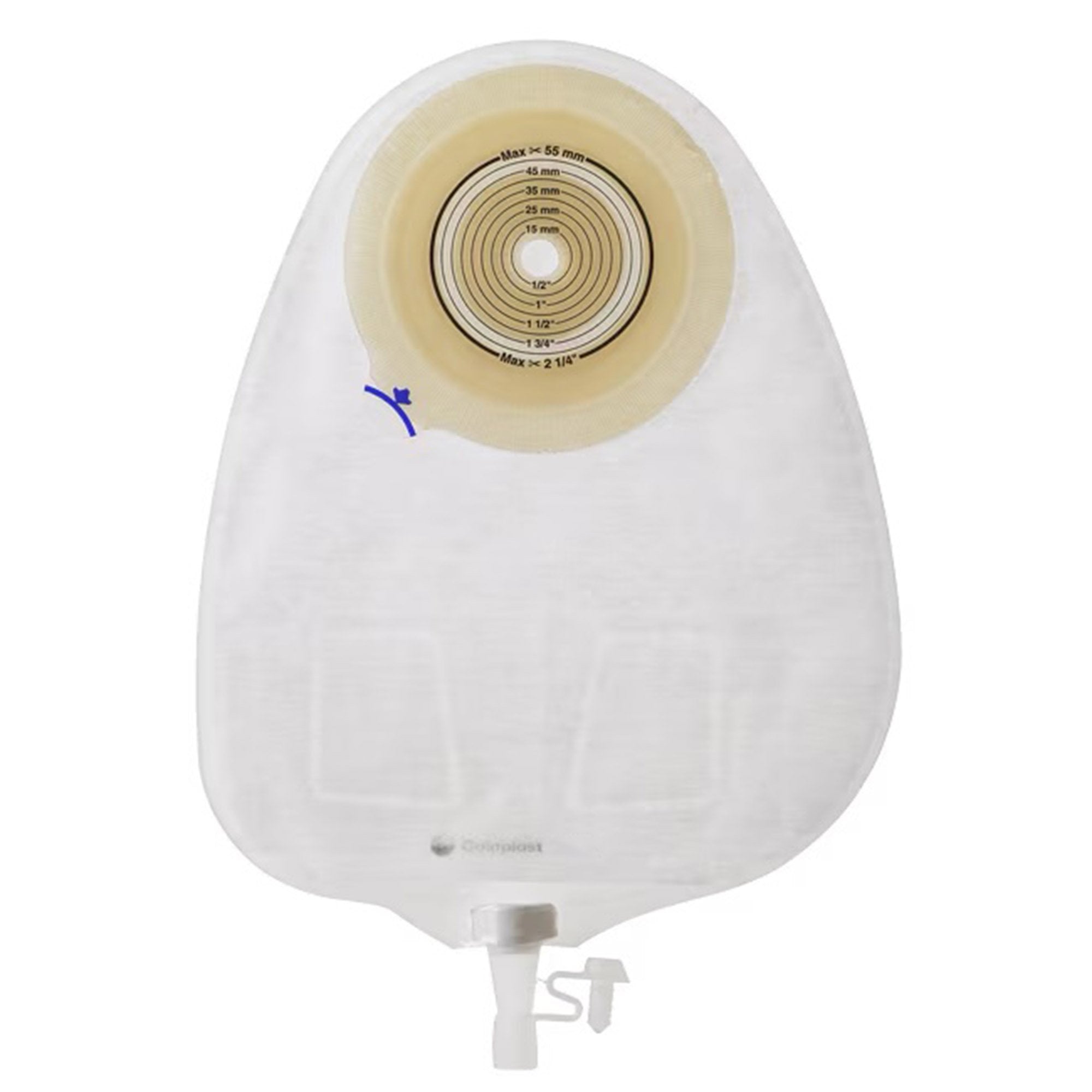 Coloplast - Urostomy Pouch Assura® New Generation One-Piece System 10-3/4 Inch Length, Maxi Flat, Trim to Fit 3/8 to 2-1/4 Inch Stoma Drainable [10/BX]