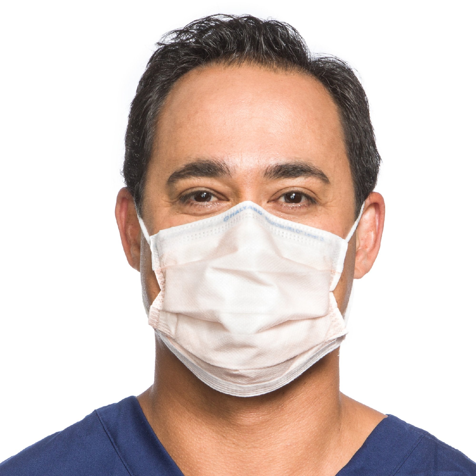 O&M Halyard Inc - Procedure Mask FluidShield Anti-fog Foam ASTM Level 3 Earloops One Size Fits Most [400/CS]