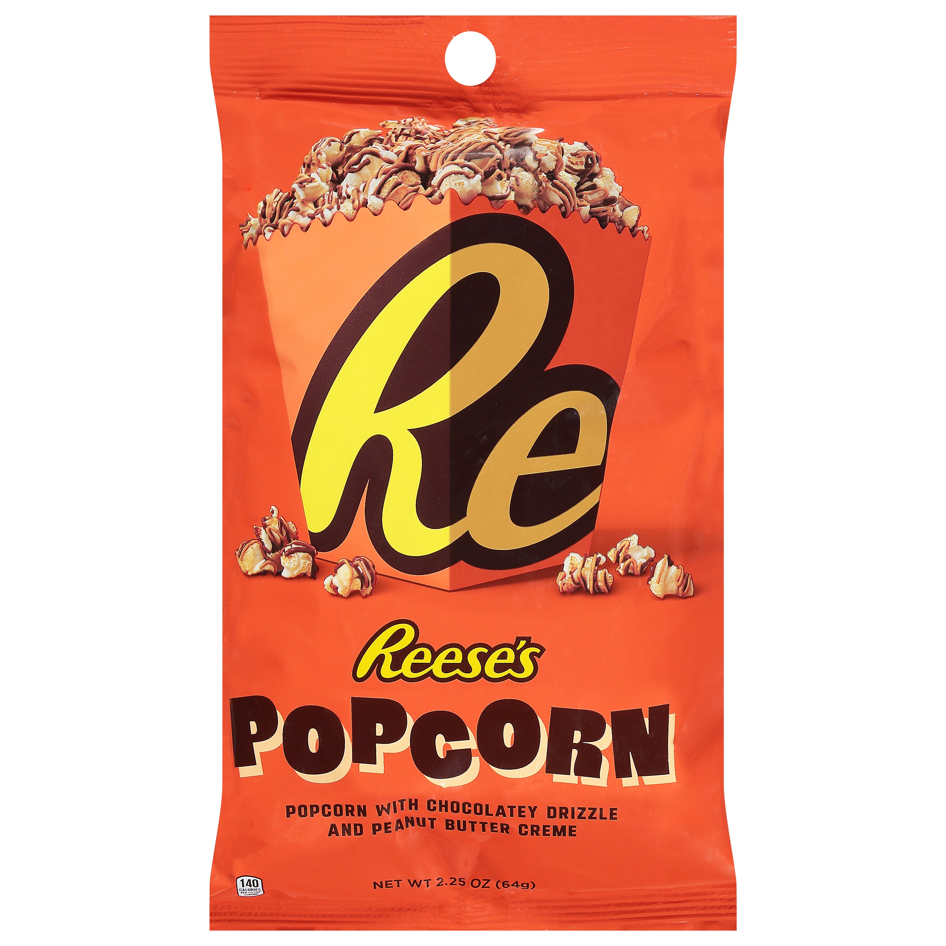Reese's with Chocolate Drizzle and Peanut Butter Creme Popcorn 2.25 oz - Case of 12