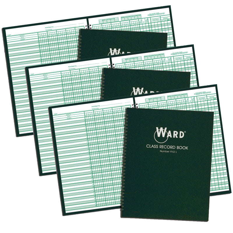 WARD - Class Record Book, 38 Name, 9-10 Week Periods, Pack of 3