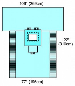 Cardinal - Surgical Drape Chest and Breast Drape 77 X 106 X 122 Inch Sterile [12/CS]