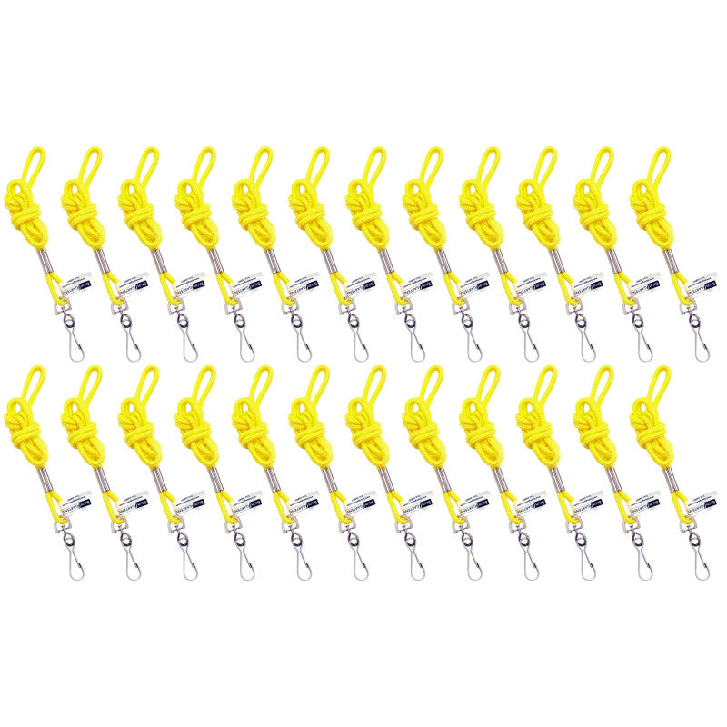 SICURIX - Standard Lanyard Hook Rope Style, Yellow, Pack of 24