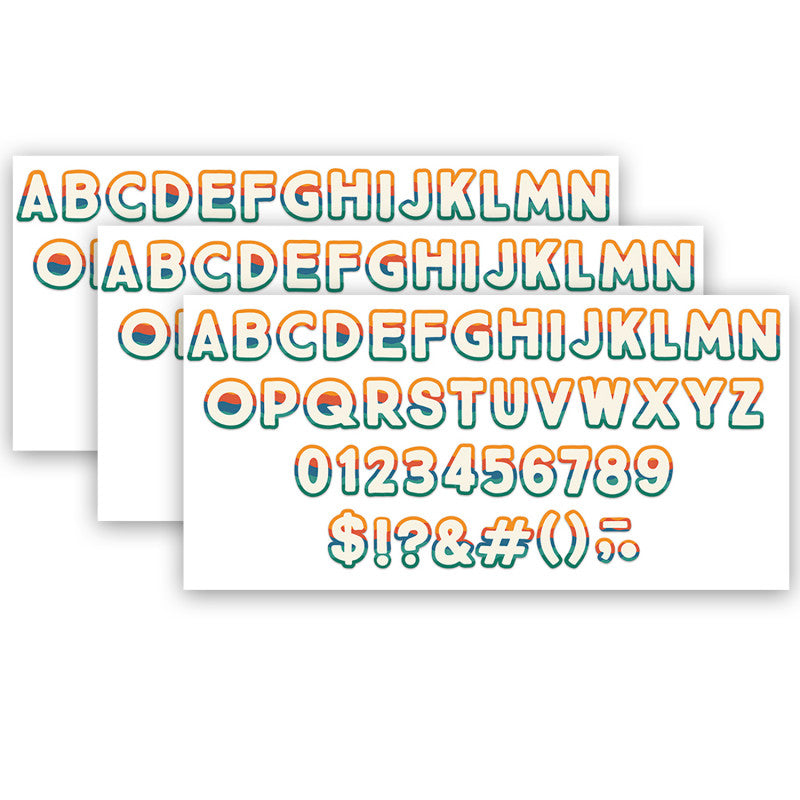 EUREKA - Adventurer Deco Letters, 179 Characters Per Pack, 3 Packs