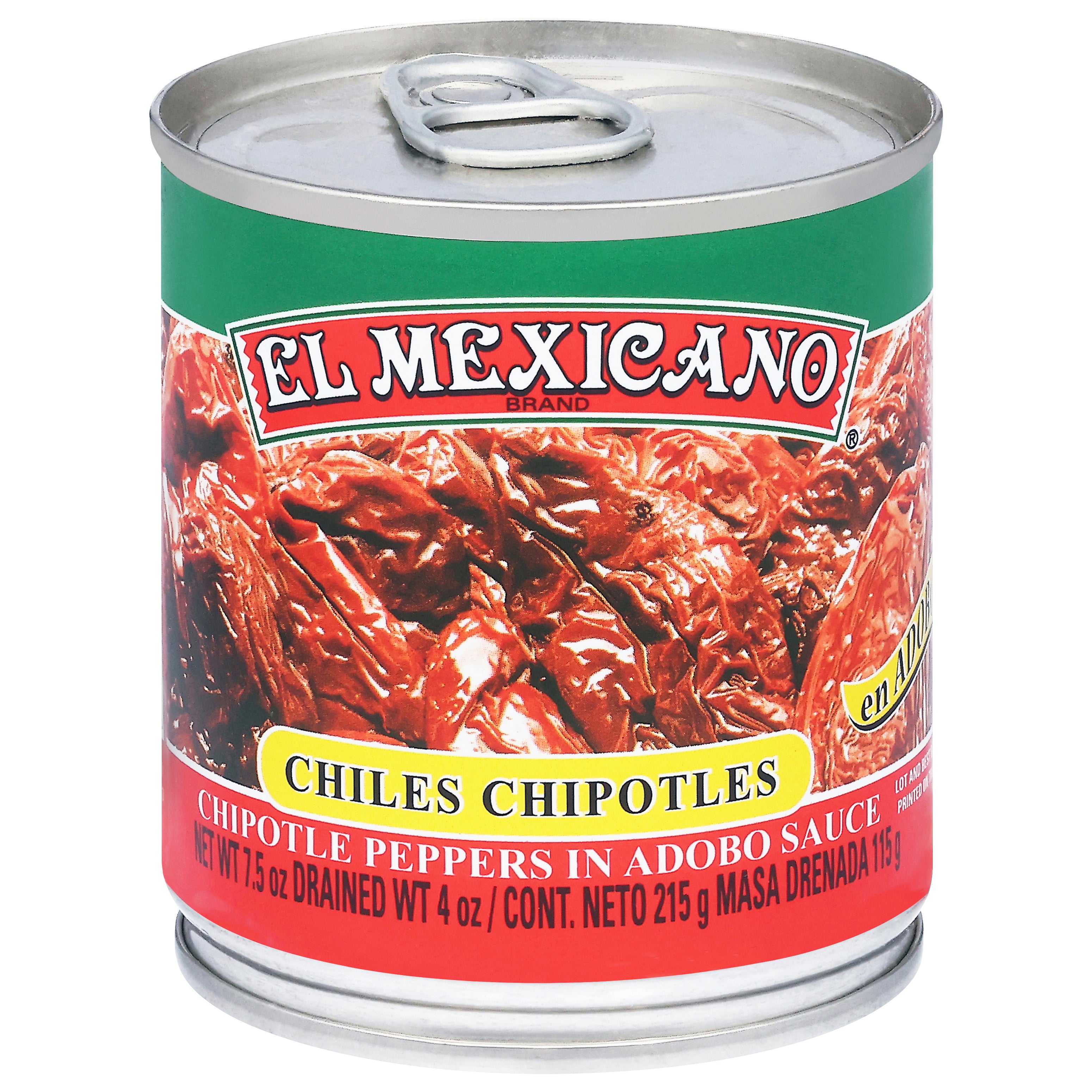 El Mexicano Chipotle Peppers in Adobo Sauce 7.5 oz - Case of 24
