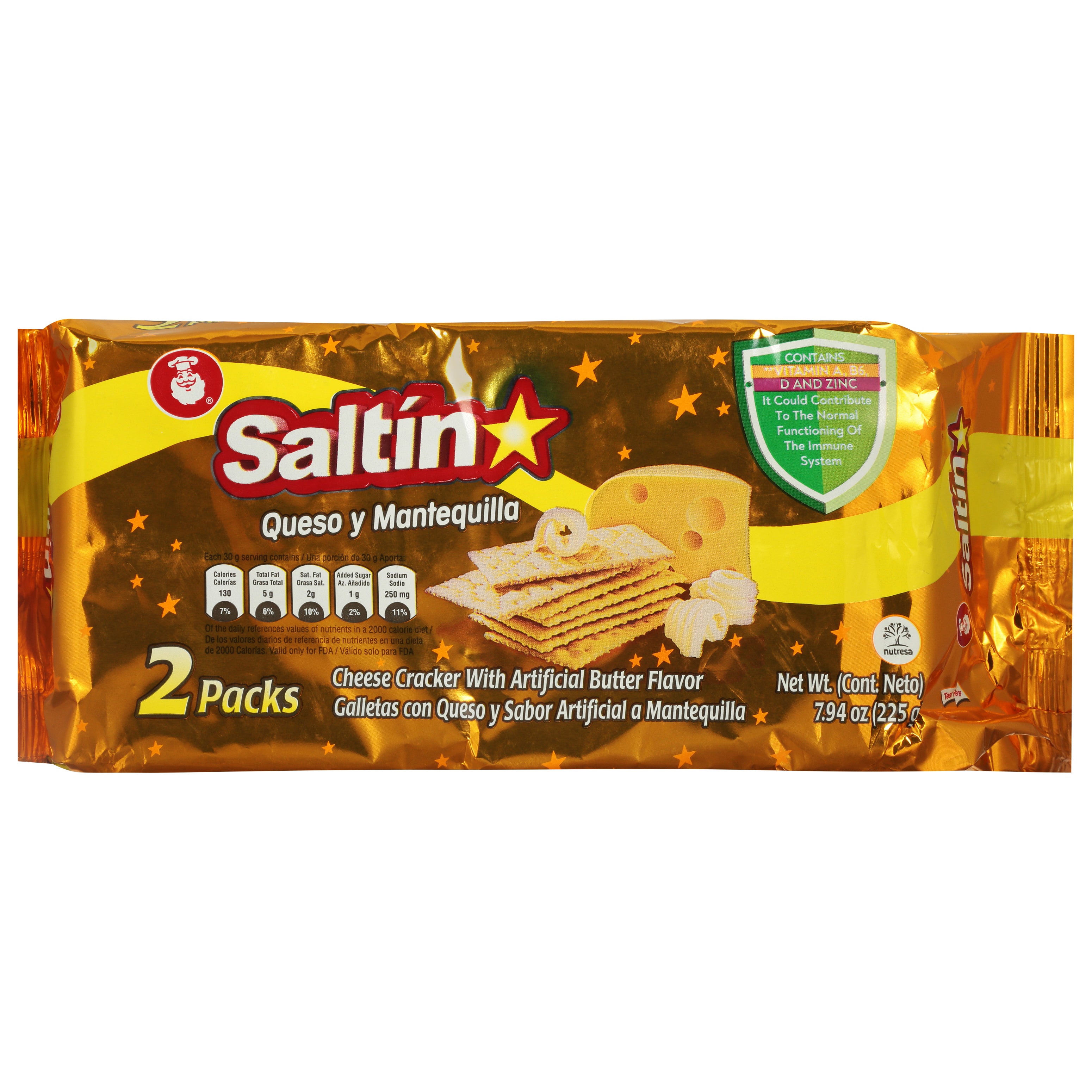 Saltin Butter Flavor Cheese Cracker 2 ea - Case of 12