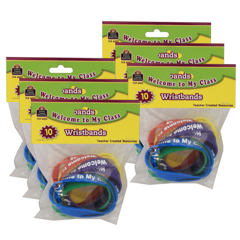 TEACHER CREATED RESOURCES - Welcome to My Class Wristbands, 10 Per Pack, 6 Packs
