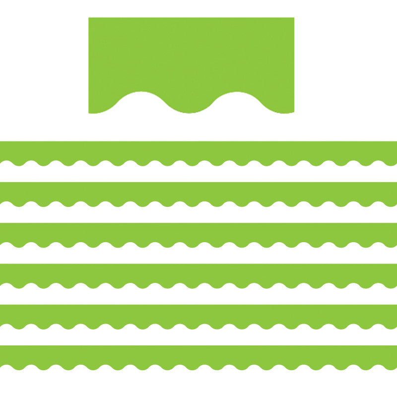 TEACHER CREATED RESOURCES - Lime Scalloped Border Trim, 35 Feet Per Pack, 6 Packs