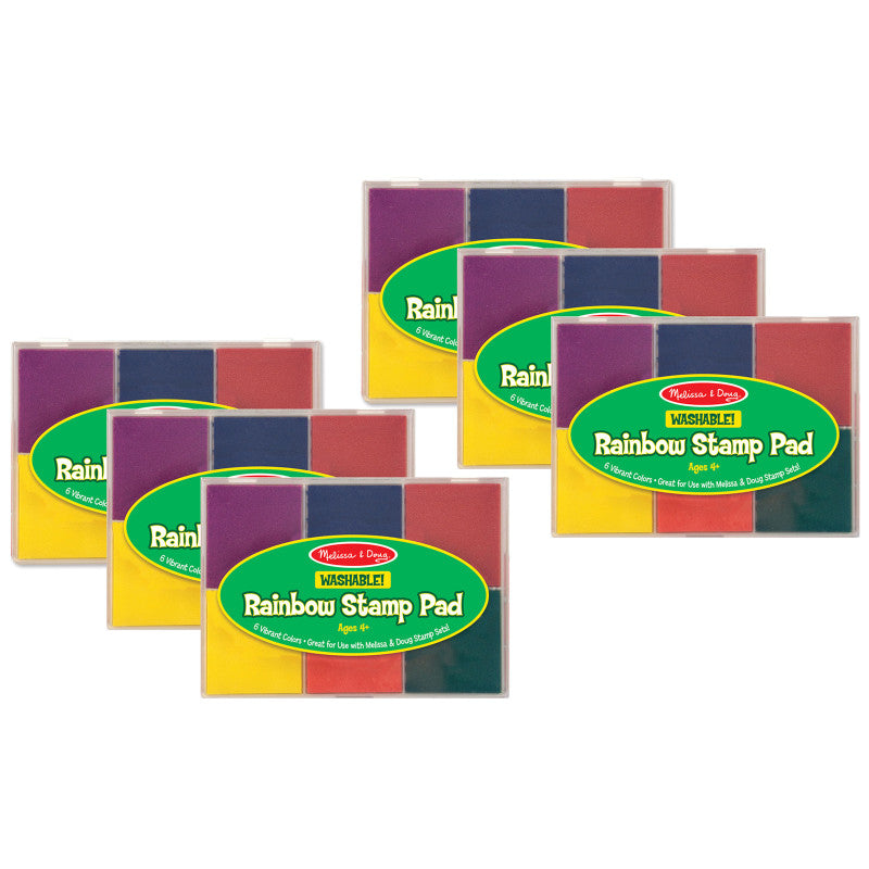 MELISSA & DOUG - Rainbow Stamp Pad, Pack of 6