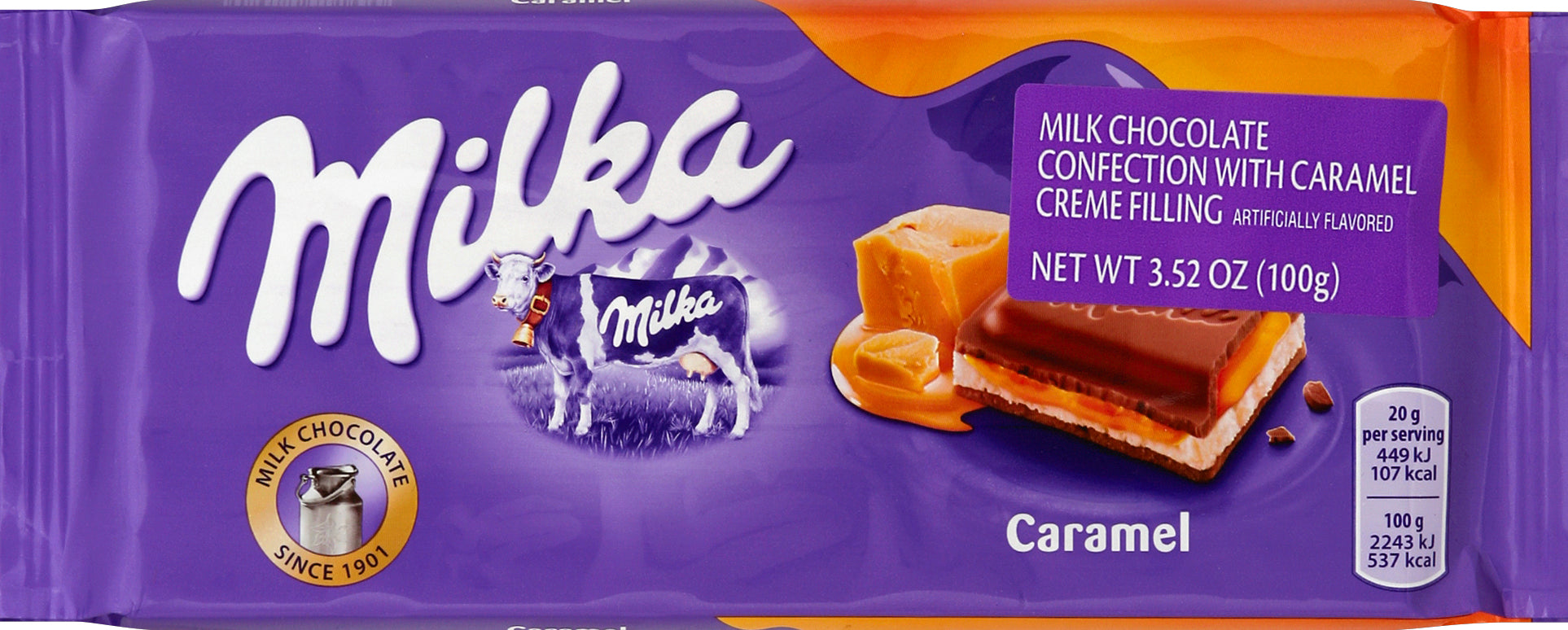 Milka Milk Chocolate Confection 3.52 oz - Case of 23