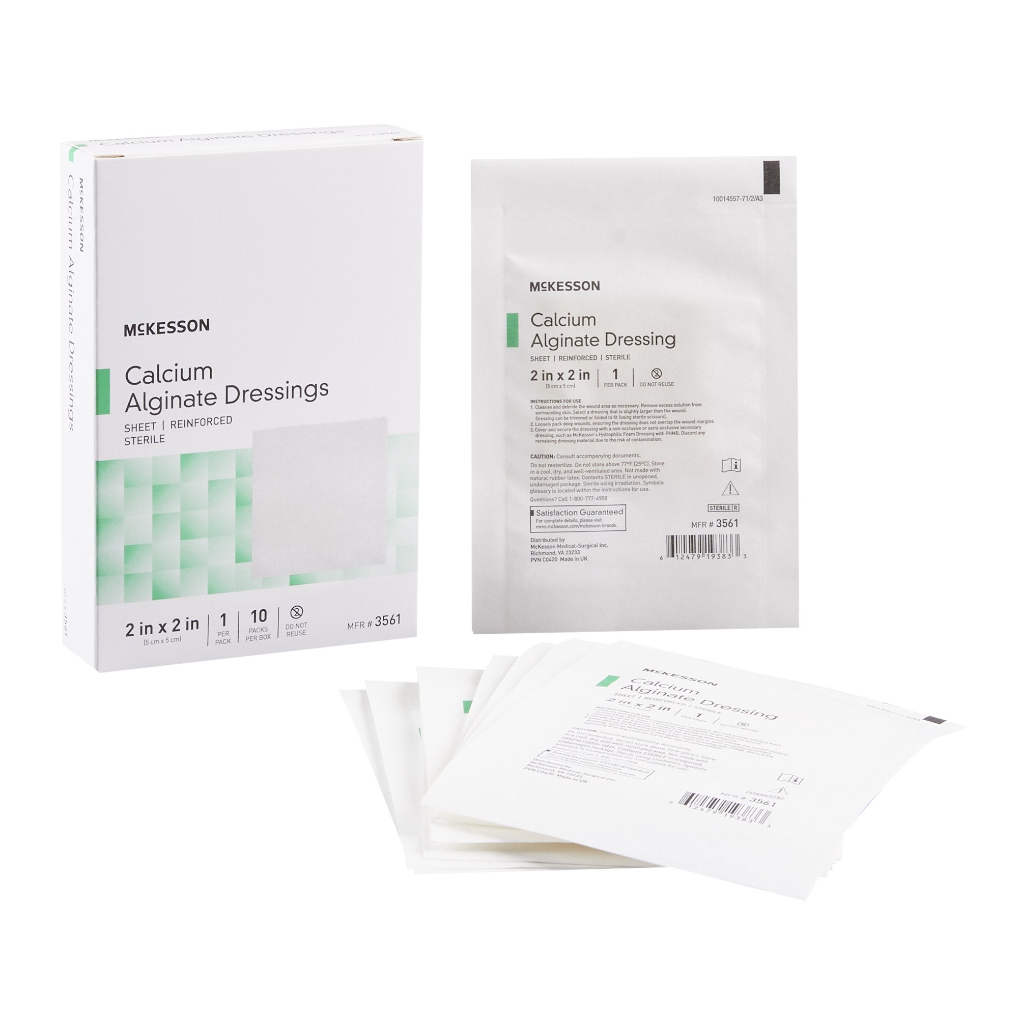 McKesson Brand - Alginate Dressing McKesson 2 X 2 Inch Square [100/CS]