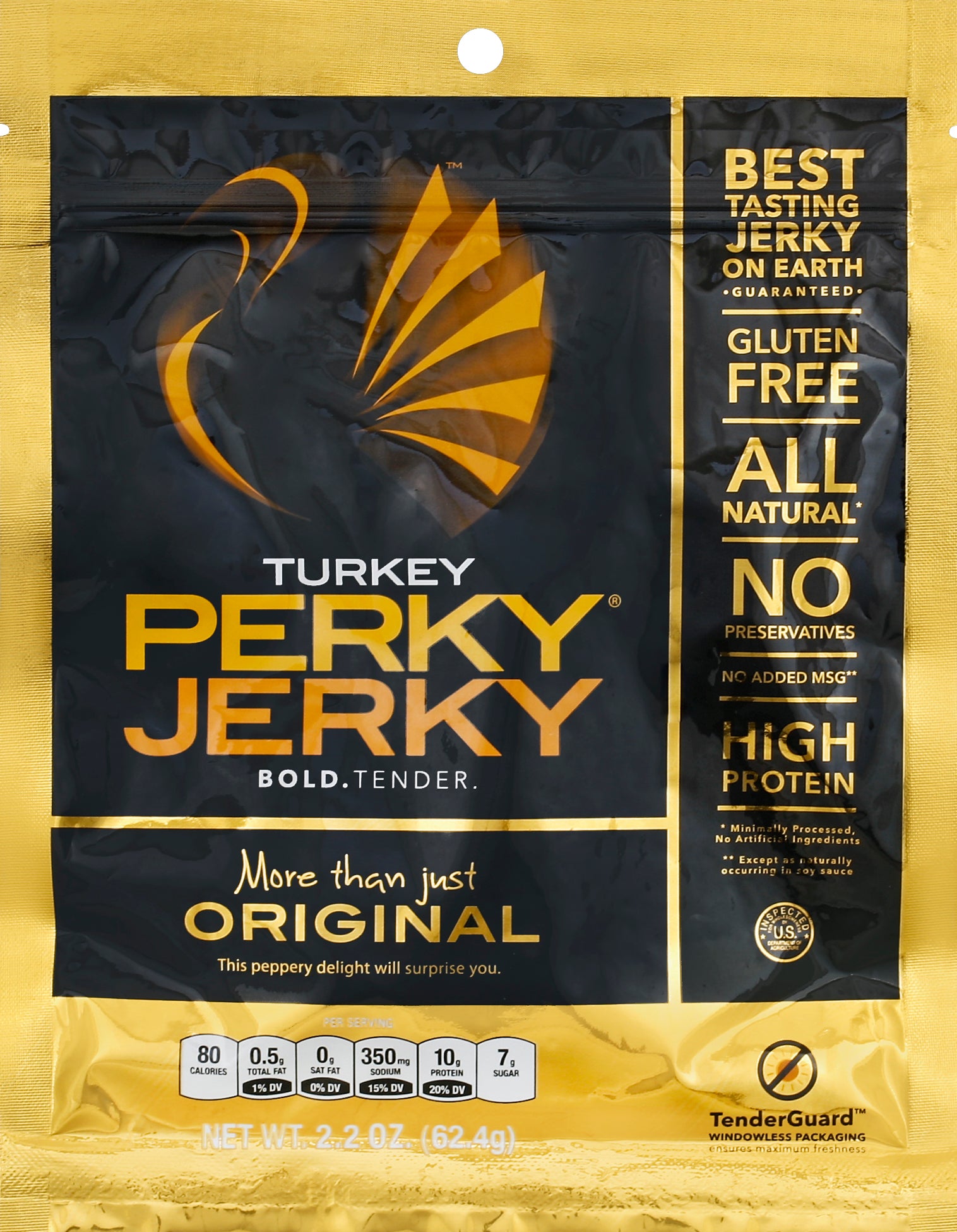 Perky Jerky Turkey Jerky 2.2 oz - Case of 8