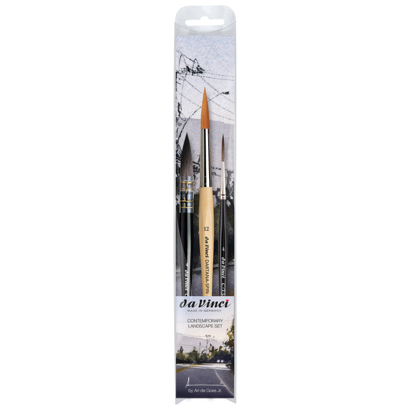 Artist Signature Collection by Ari de Goes Jr., Contemporary Landscape Brushes, Assorted, 3 Brush Set