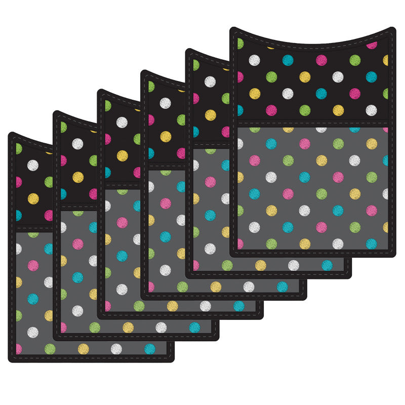 TEACHER CREATED RESOURCES - Chalkboard Brights Magnetic Storage Pocket, Pack of 6