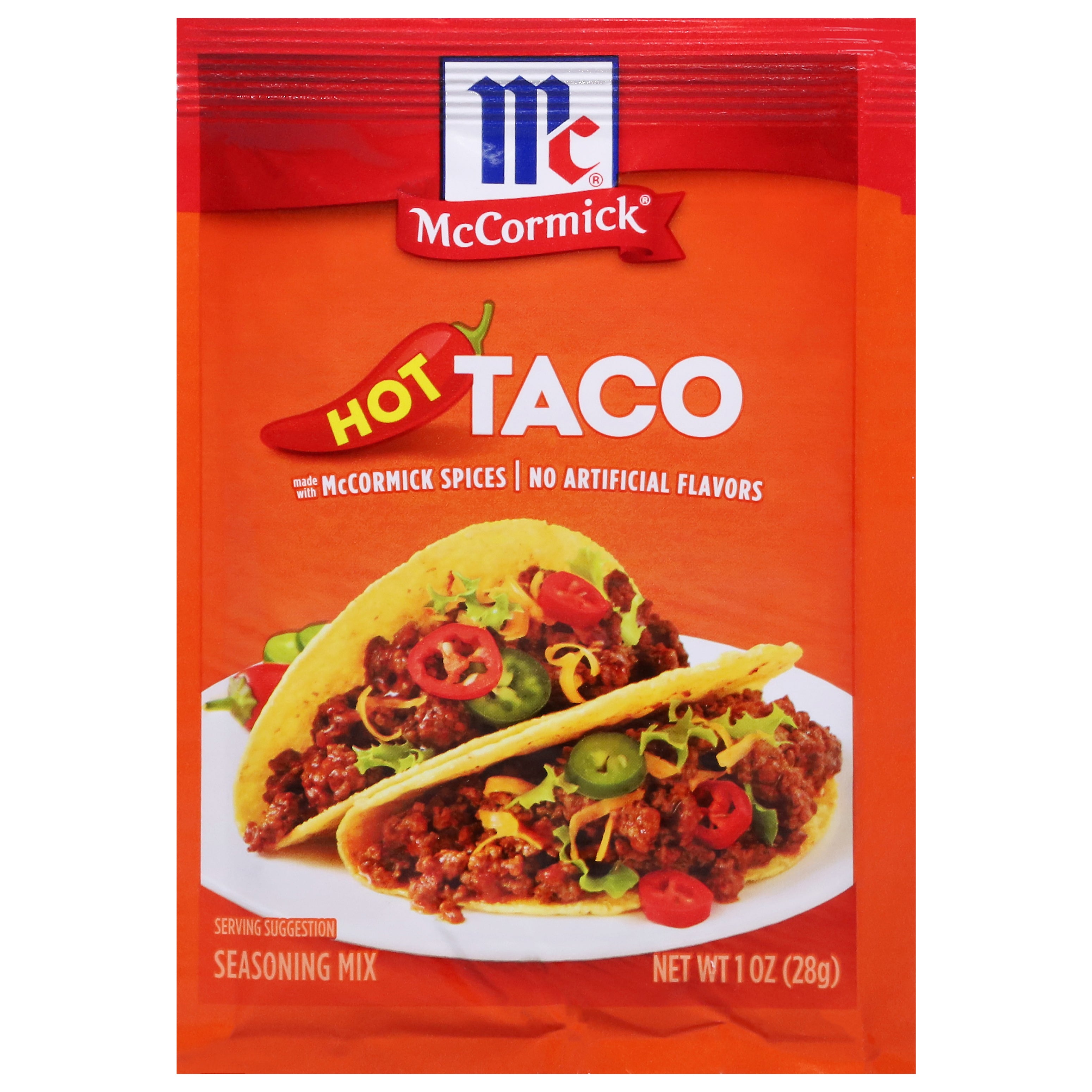 McCormick Hot Taco Seasoning Mix 1 oz - Case of 12