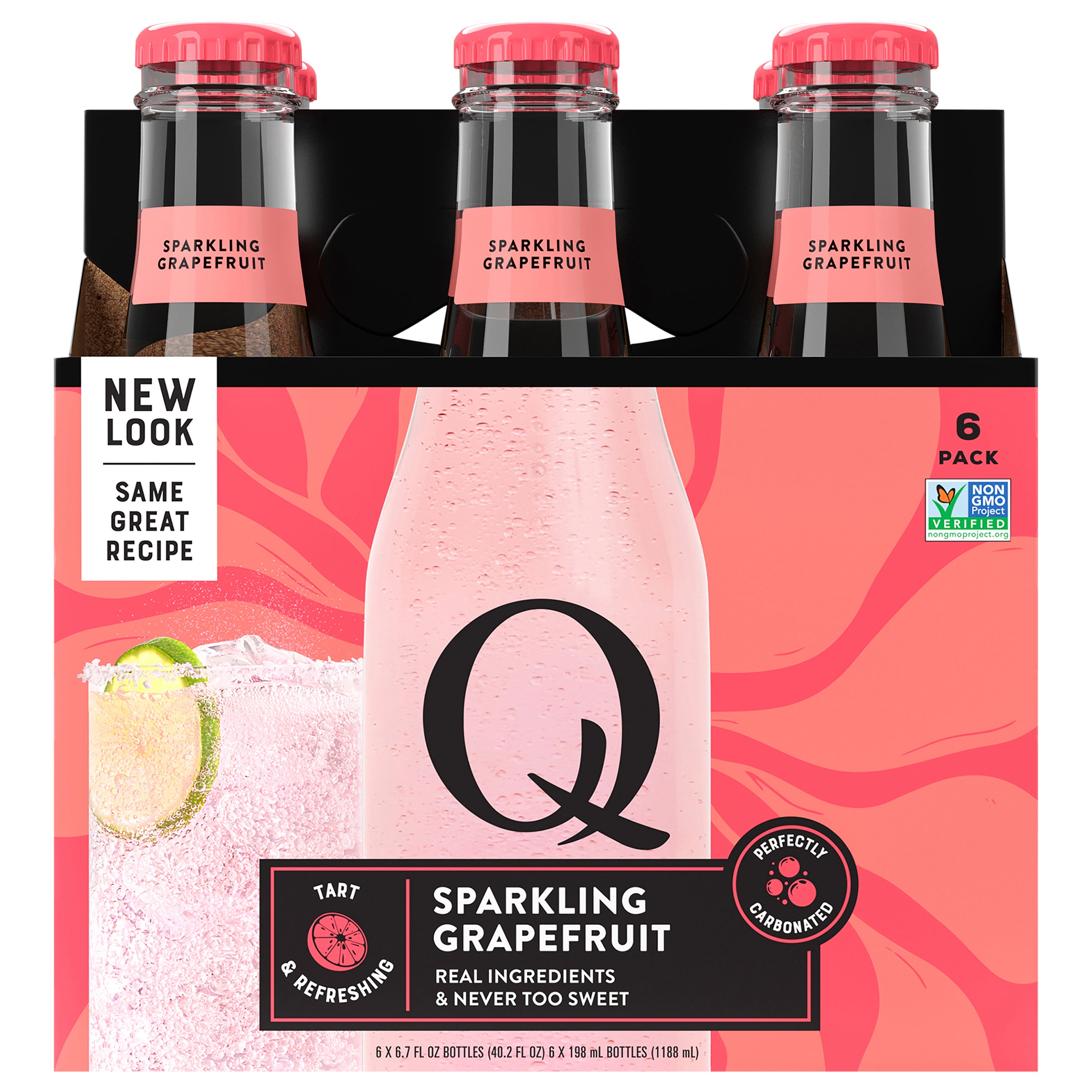 Q Sparkling Grapefruit 6 - 6.7 fl oz Bottles - Case of 4