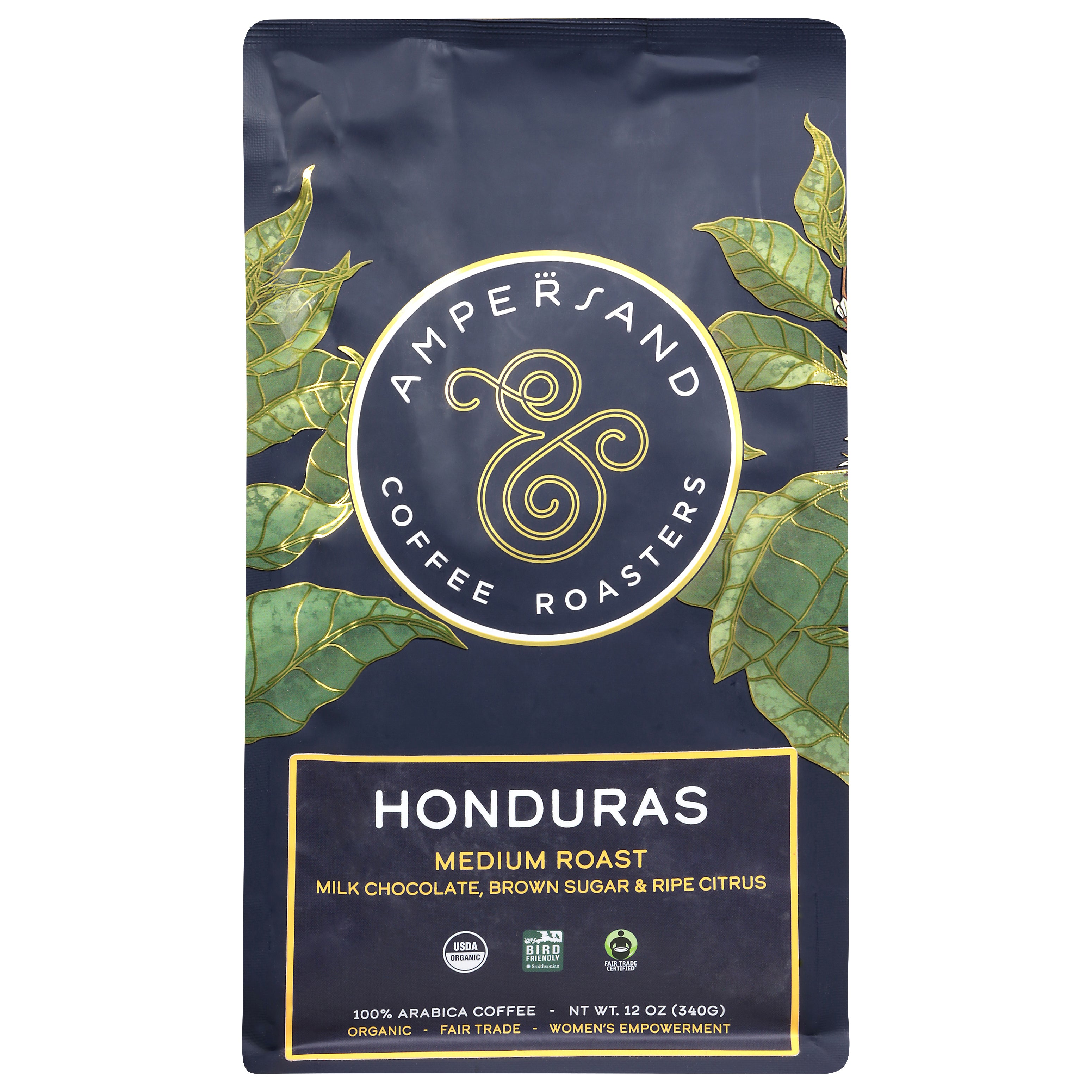 Ampersand Coffee Roasters Whole Bean Medium Roast Honduras Coffee 12 oz - Case of 6