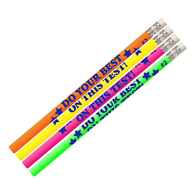 MUSGRAVE PENCIL COMPANY - Do Your Best On The Test Motivational Pencils, 12 Per Pack, 12 Packs