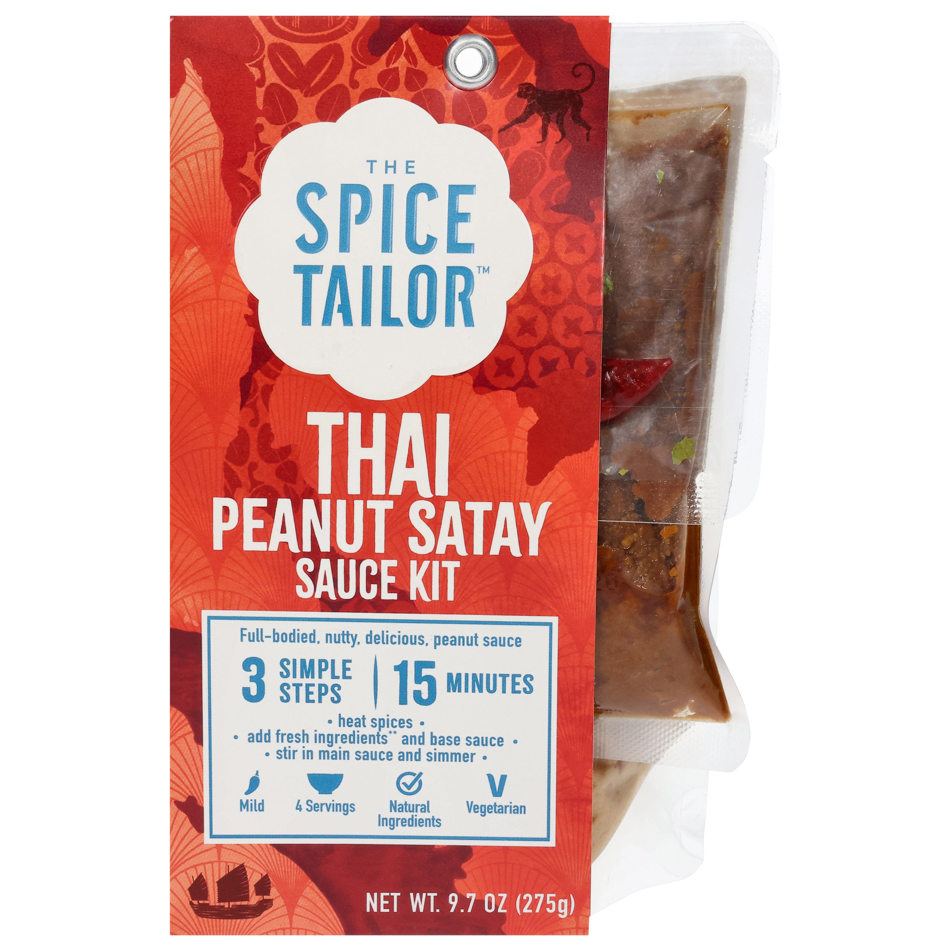 The Spice Tailor Thai Peanut Satay Sauce Kit 9.7 oz - Case of 5