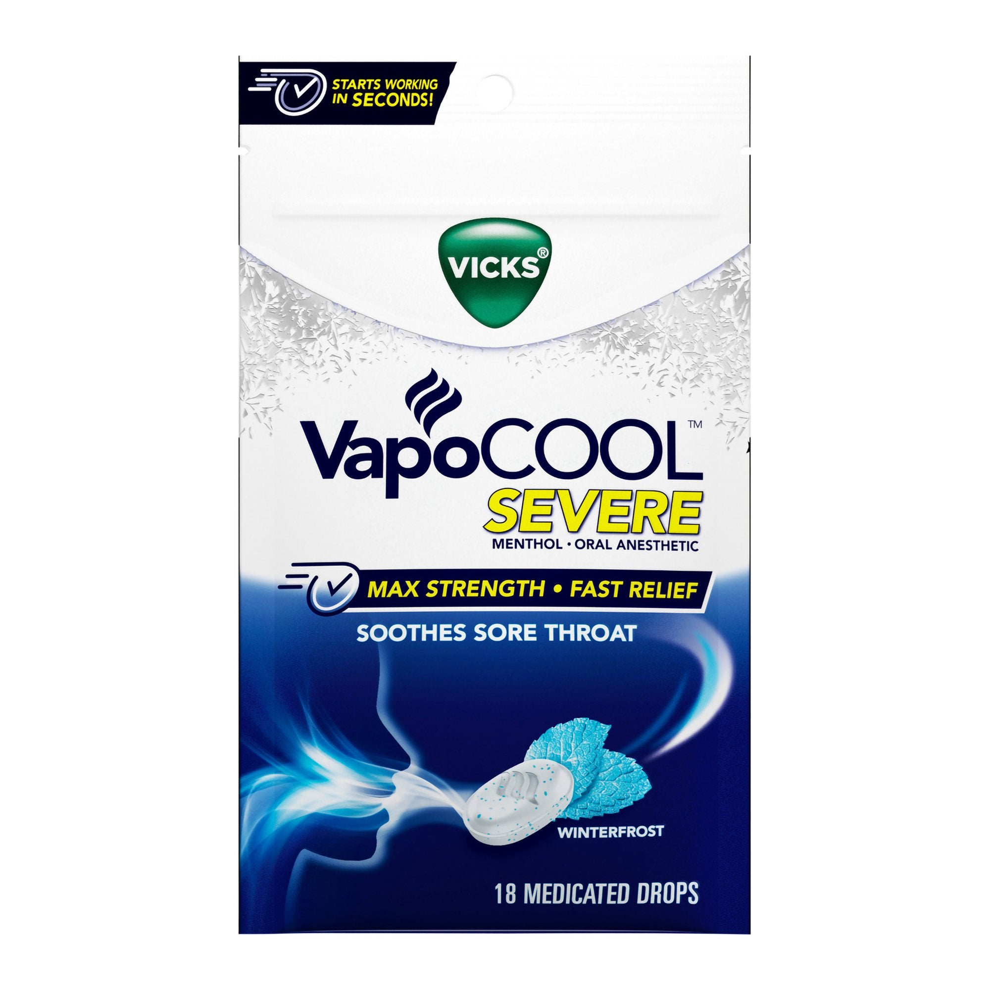 Procter & Gamble - Sore Throat Relief Vicks® Drop 18 per Bag [1/BG]