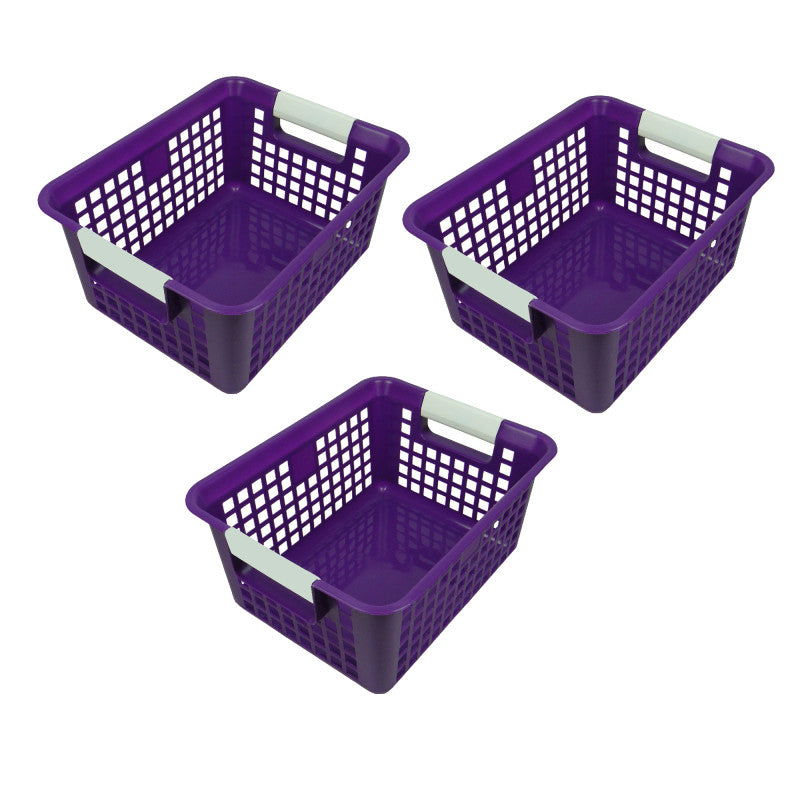 ROMANOFF - Tattle® Book Basket, Purple, Pack of 3