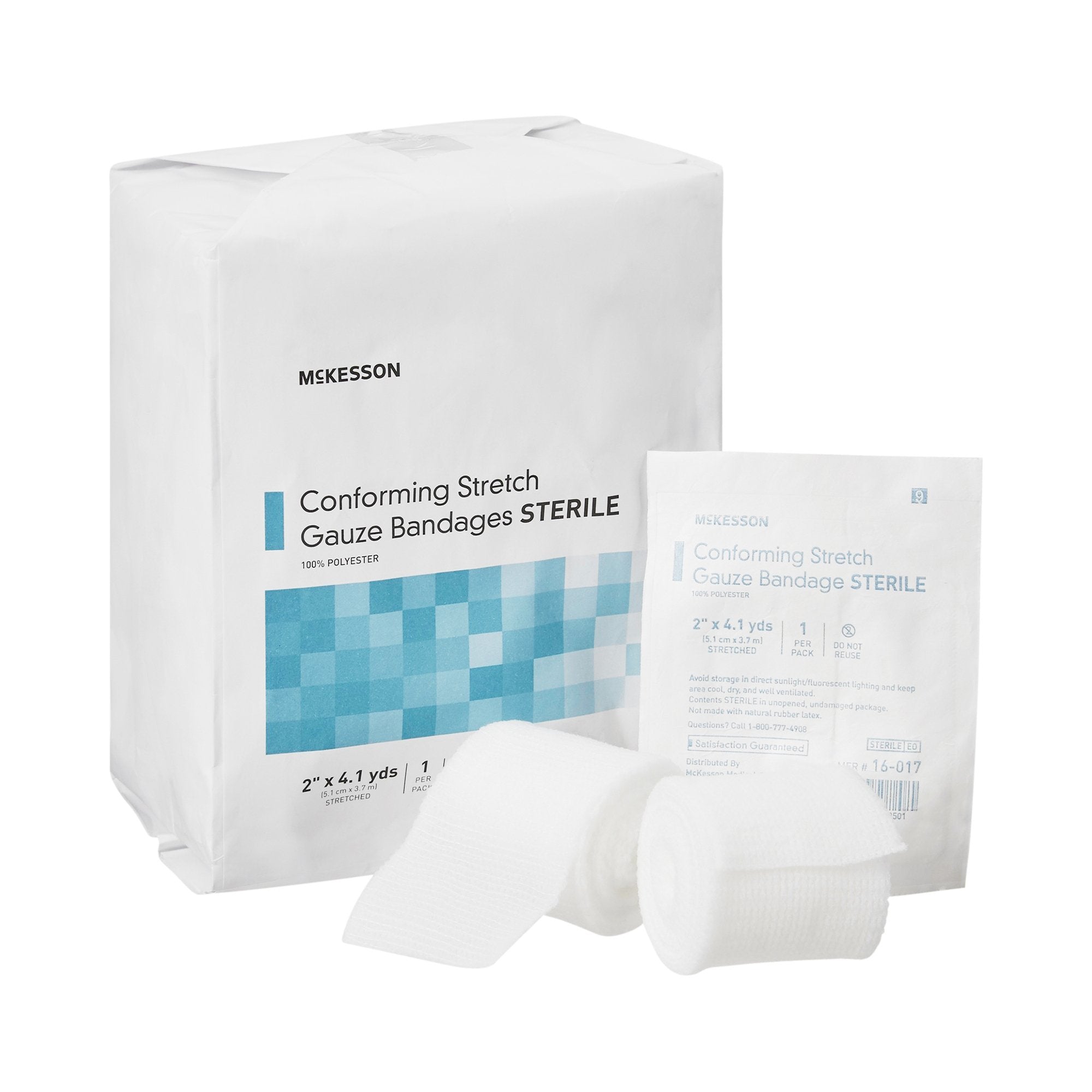 McKesson Brand - Conforming Bandage McKesson 2 Inch X 4-1/10 Yard Sterile 1 per Pack [96/CS] (999367_CS)