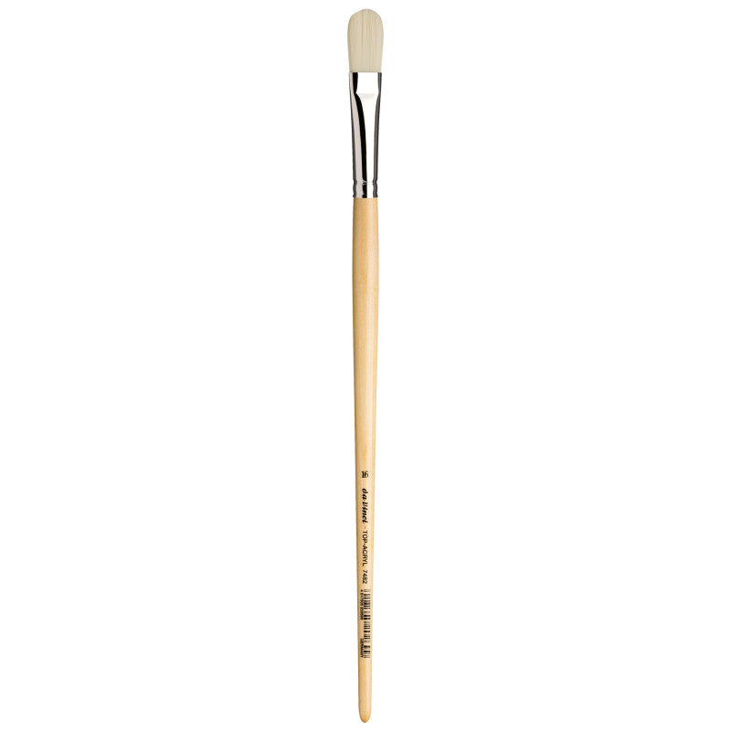 TOP-ACRYL White Brush, Synthetic, Acrylic & Oil, Filbert, Series 7482, Size 16